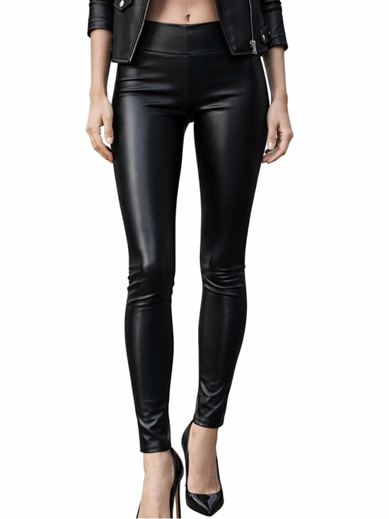 Wilfred Pants - Wilfred Free Faux Leather Leggings Black High Rise Elastic Waist Stretch Pants L